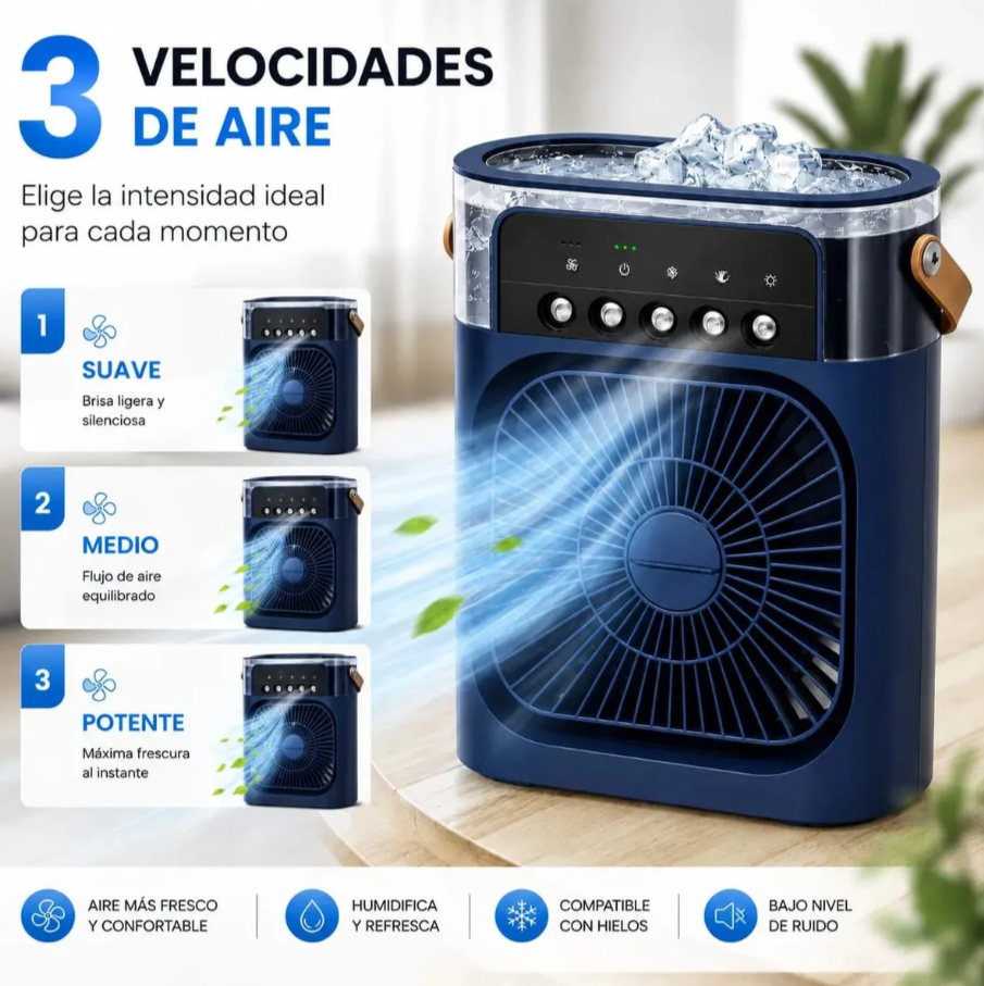Mini Aire Evaporativo Portatil Luces led - Imagen 3