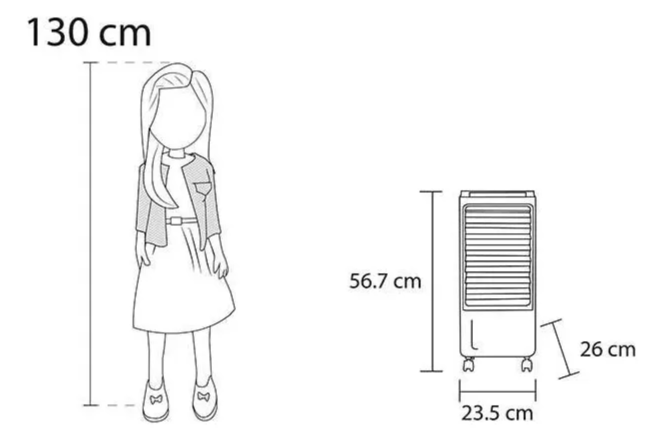 Aire Evaporativo Frio 7L 3 Velocidades - Imagen 5